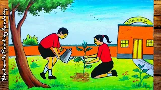 tree plantations drawing rukhsar open chitra