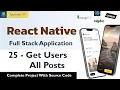 Get User Posts Building a Fullstack React Native App React Native project