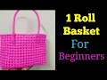 Lagu 1 Roll basket for beginners  / basket making in tamil....