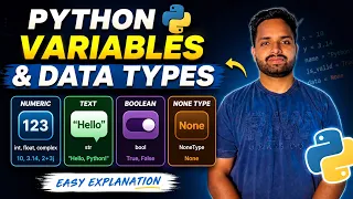 Python Variables Data Types in Hindi Numeric String Boolean None Complete Beginner Tutorial