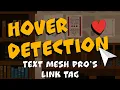 Detect hover over words inside the text box Unity 6 TextMesh Pro Link tag