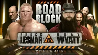 full match brock lesnar vs bray wyatt u0026 luke harper 2 on 1 handicap match wwe roadblock 2016