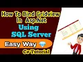 How to bind gridview in Asp Net Using SQl Server How to Bind Gridview In C Asp Net Tutorial