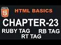 HTML CHAPTER 23 RUBY TAG RB TAG RT TAG