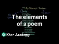 The elements of a poem Reading Khan Academy