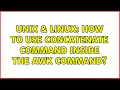 Unix Linux How to use concatenate command inside the awk command