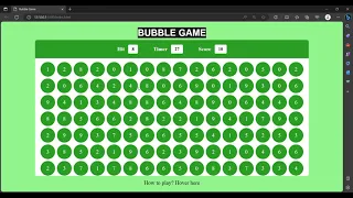 Bubble Game made using html css javascript