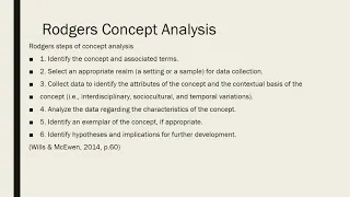 Week 5 Concept Analysis