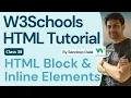 W3Schools W3Schools HTML W3Schools HTML Tutorial Class 038 HTML Block Inline Elements