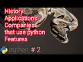 Python Guido Van Rossum Applications of Python History of Python Features of Python