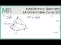 KutaSoftware Geometry - Surface Area Of Pyramids And Cones Part 2