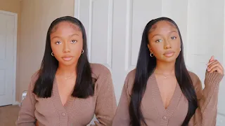 HEADBAND WIG OR MY REAL HAIR! The best beginner friendly wig | Beauty Forever Hair