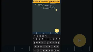Donut pattern in python python coding status