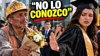 🔥 Se Avergonzó de su Padre Obrero en su Graduación… Lo que Hizo Después Hizo Llorar a Todos