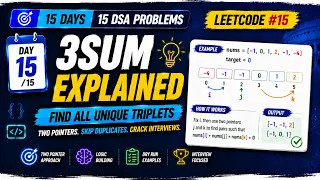 LeetCode 3Sum Optimal Two Pointers Solution Explained Day
