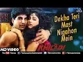 Download Lagu Dekha Teri Mast Nigahon Mein - HD VIDEO | Akshay Kumar \u0026 Ayesha Jhulka | Khiladi |90's Romantic Song