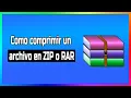 How to compress a file in ZIP or RAR
