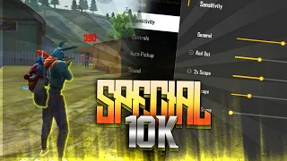 SPECIAL 10K MY SETTINGS HUD SENSITIVITY إعداداتي للهيدشوت و أفضل جلد بمانسبة 10ألف مشترك 