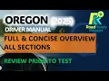 Oregon Driver Manual 2024-2025 - Full Concise Overview RoadReadyRecaps