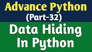 Data Hiding In Python OOPs Concept In Python Python Tutorial Python Tutorial In Hindi Python