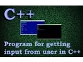Program for getting input from user in c