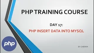 Day17 PHP Insert Data Into MySQL