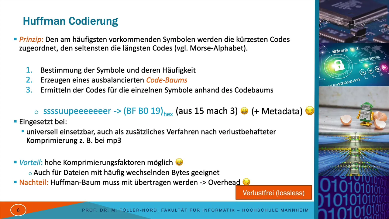Einführung in die Informatik (EI)  3.9 Komprimierungsverfahren