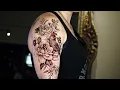 Stunning Floral Cardinal Tattoo Transformation Timelapse