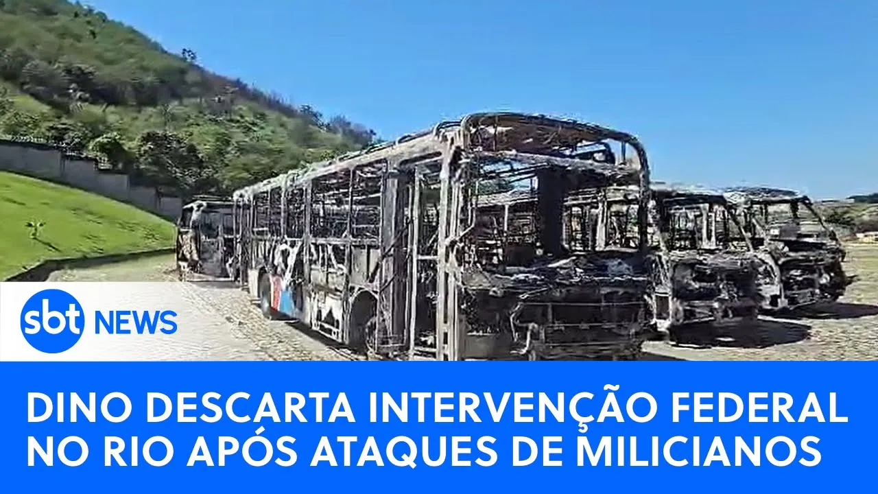 ???? SBT News na TV: Castro chama de "terrorismo" ataques de milícia no Rio; Dino descarta intervenção