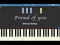 Download Lagu Proud Of You - Very Easy Version - Piano Tutorial - Made by Synthesia
