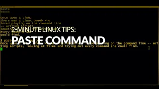 How to use the paste command