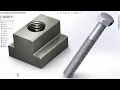 SolidWorks Tutorial 13 T-Nut and Bolt Thread Features Bolt Thread Tutorial