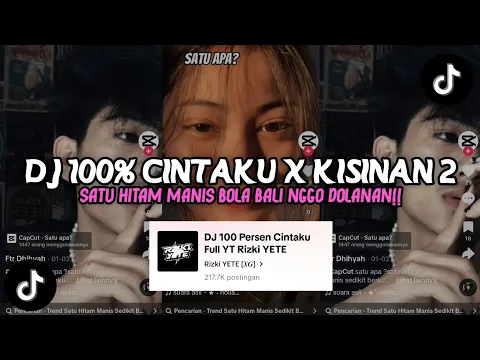 Download MP3 DJ SERATUS PERSEN CINTAKU x KISINAN 2 FULL SONG VIRAL TIKTOK 2024❗