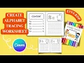 How to Create Alphabet Tracing Book in Canva Easy Tutorial for KDP Etsy Sellers