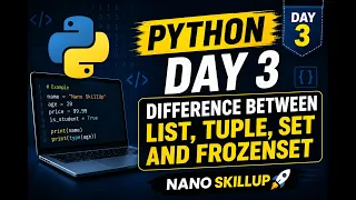 Python Day 3 List Tuple Set and Frozen Set