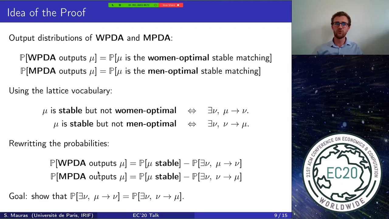 EC'20: Two-sided Random Matching: Ex-ante Equivalence of Deferred Acceptance Procedures