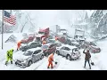 CHAOS in New Jersey en New York! Sneeuwstorm treft noordoosten, enorme kettingbotsingen leggen sn...