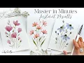 3 EASY Beginner Friendly Watercolor Flowers Using the Exact Same Brush Stroke Technique