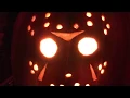 Pumpkin carving of the Jason Mask