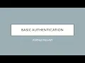31 - Basic Authentication ASP Net Web API