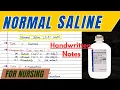 Download Lagu Normal Saline( 0.9% NS ) || IV fluid || All Nursing Exam Preparation || Nursing Handwritten Notes ||