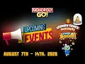 Upcoming Events for Aug 7th-14th 2026