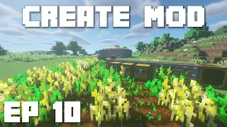 Minecraft Create Mod Tutorial - Mechanical Harvester Farm Ep 10