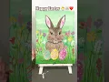 Easy Easter Bunny Painting FREE stencil