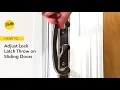 How To Adjust Lock Latch Throw on Sliding Doors