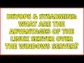 DevOps SysAdmins What are the advantages of the Linux server over the Windows server