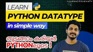 EP 03 PYTHON TUTORIAL data type in Python Career in Python Malayalam High Income Job