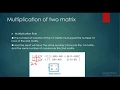Lecture 16 Matrix Multiplication Program 2d Array in C Part 1