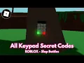 ALL ELUDE KEYPAD SECRET CODES ROBLOX - Slap Battles