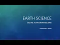 Earth Science Lecture 14 - Mountain Building